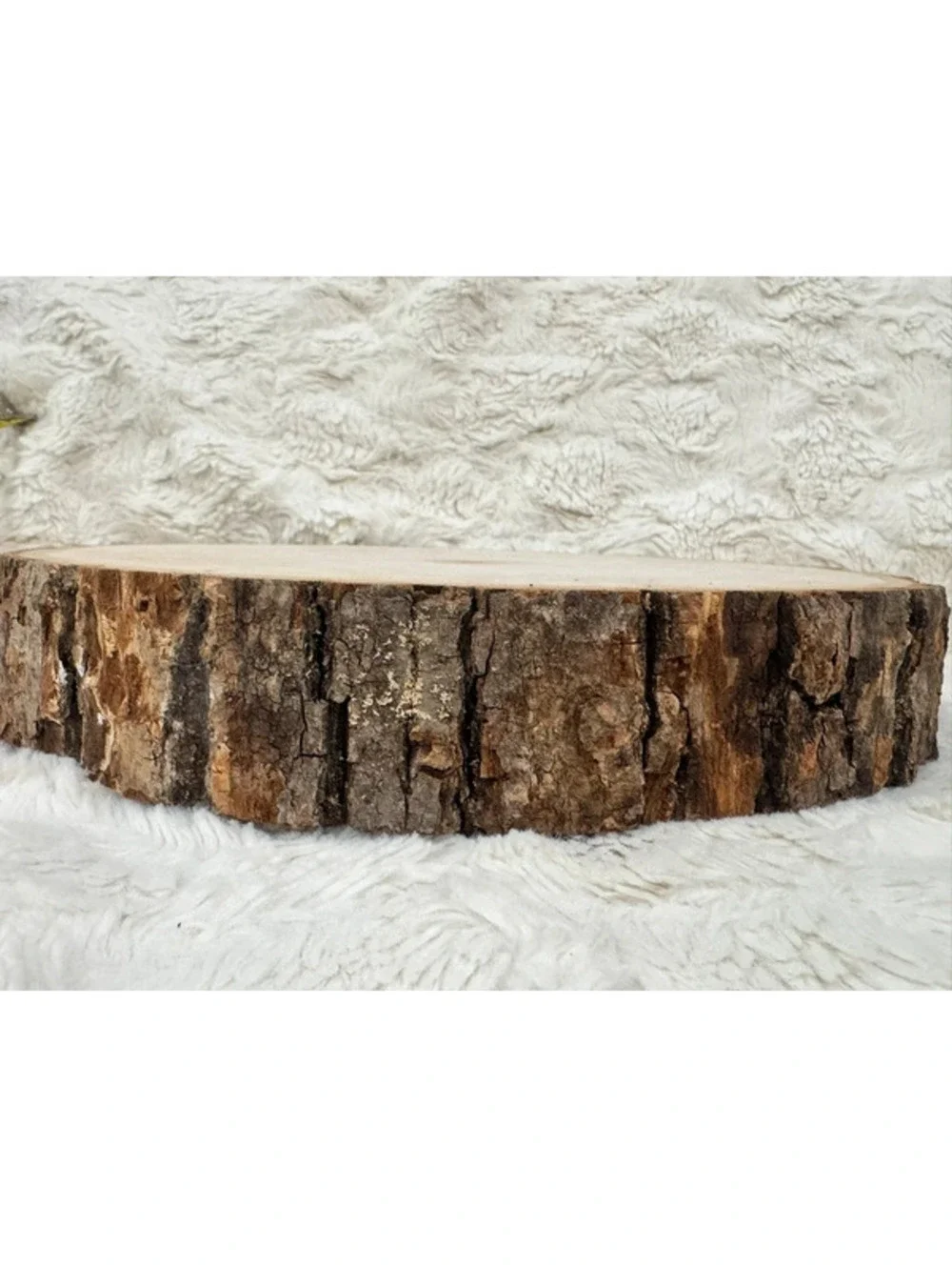 Basswood Country Roads round rustic wood slice